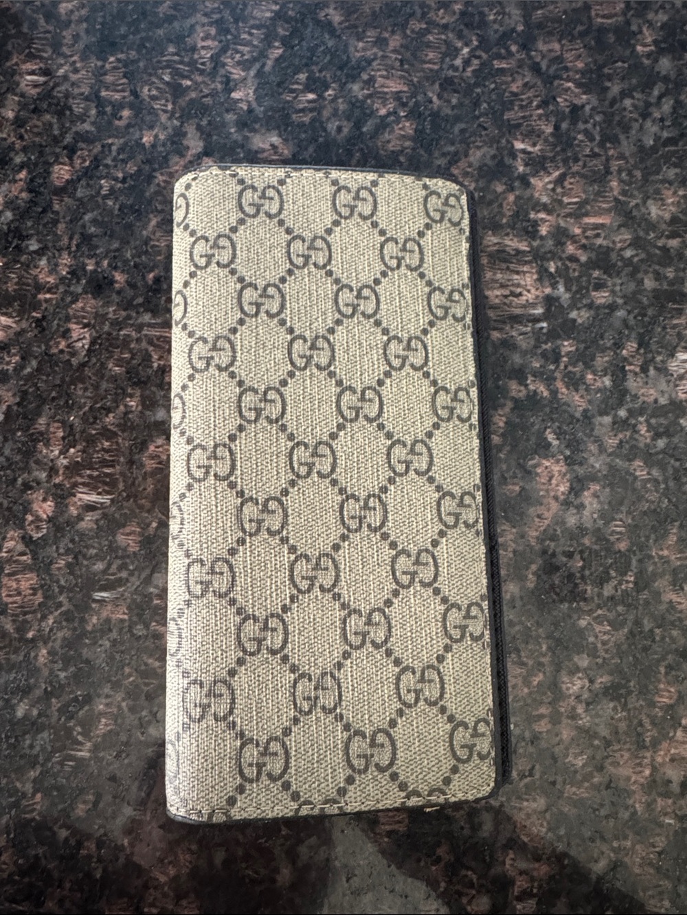 Supreme Zip-Around Continental Wallet in Beige/Brown